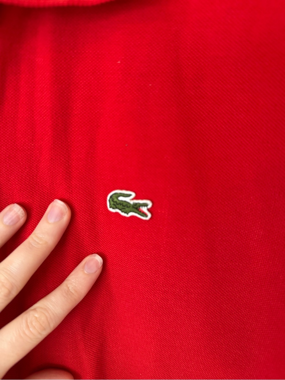 Lacoste Red Pique Polo - Picture 3 of 5